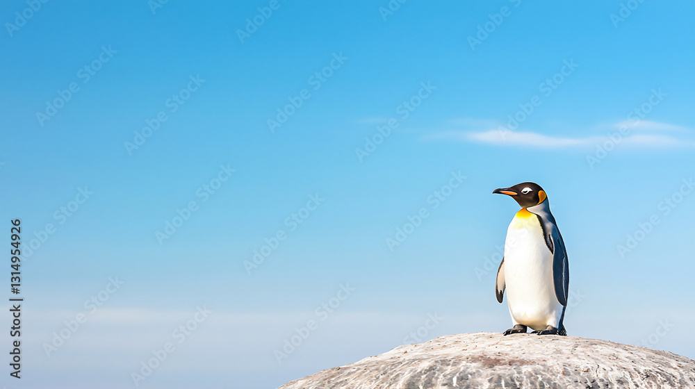 Fototapeta premium natural light P Silhouette of a penguin stand