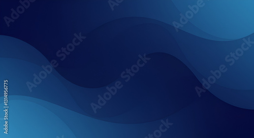 Gradient blue abstract background with soft curves and smooth lighting.