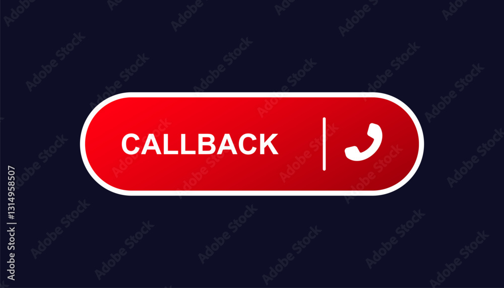 A red callback button with a phone icon symbolizes communication and offers customer support functions. A red callback button with a phone icon symbolizes communication and offers customer support functions.