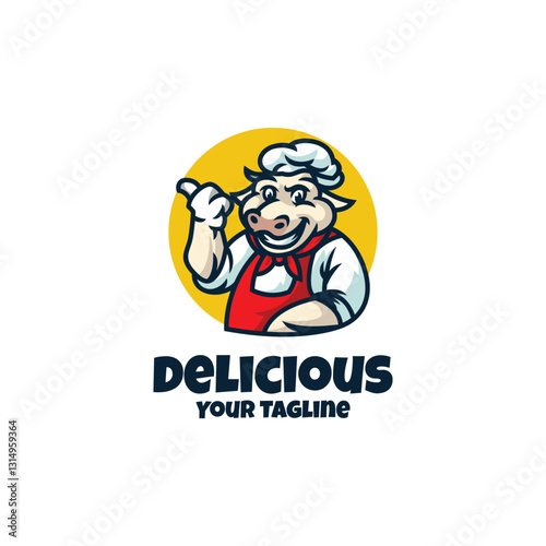 Bull Chef Mascot Logo
