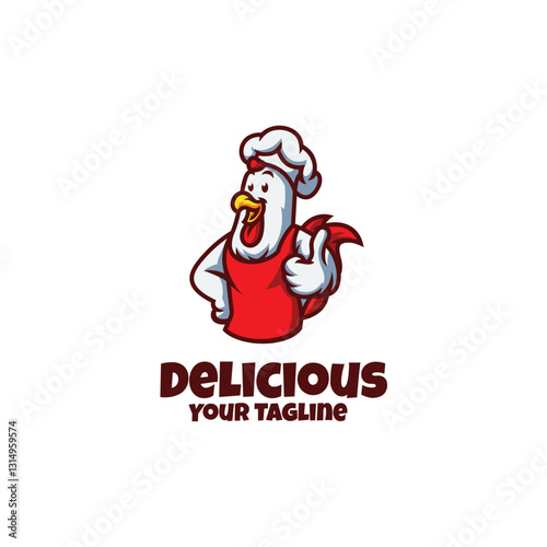 Chicken Chef Mascot Logo Template