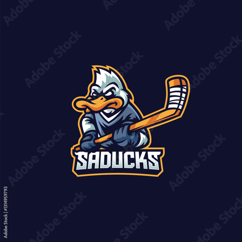 Duck Hockey Logo Template