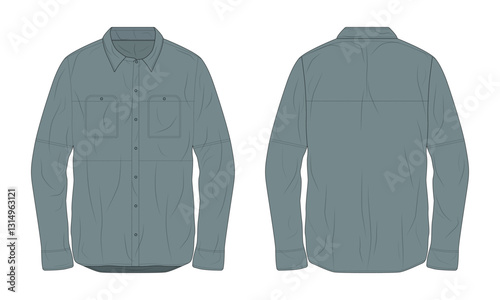 Men's long sleeve shirt mockup