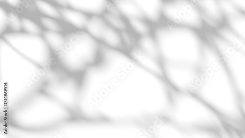 Tree Branches Shadows Gobo Effect on a transparent background, 4k UHD, 16:9 ratio. Realistic soft shadows for multiply Blend Mode for mockups. Light casting on a surface. 30% opacity pure black.