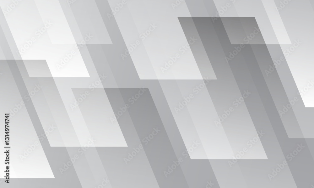 Fototapeta premium Abstract white and grey geometric background. Vector illustration