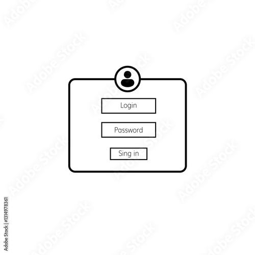 Simple user login interface with fields for entering the username, password, and sign in button.