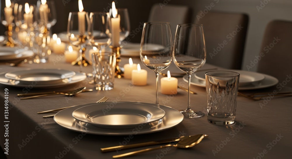 Elegant Dinner Table Setting Elegant Dinner Table Setting