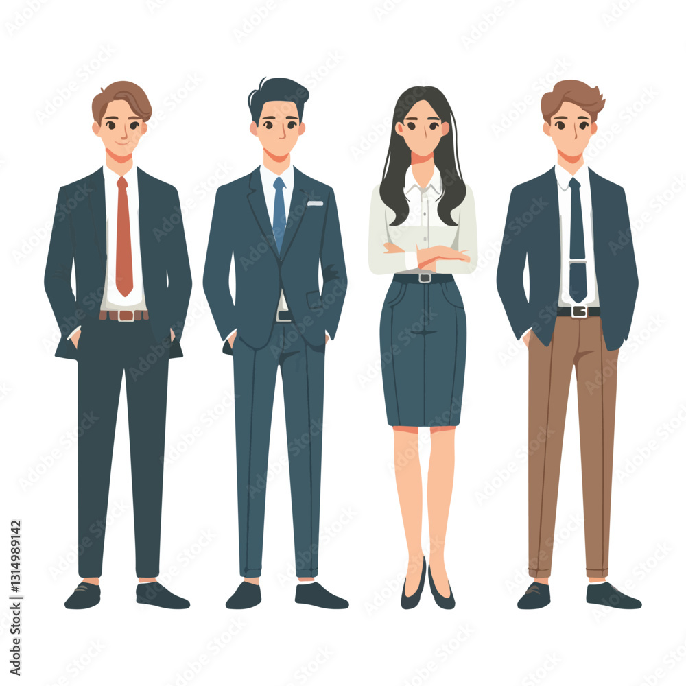 vector of businessmen standing and jumping sign of success vector of businessmen standing and jumping sign of success