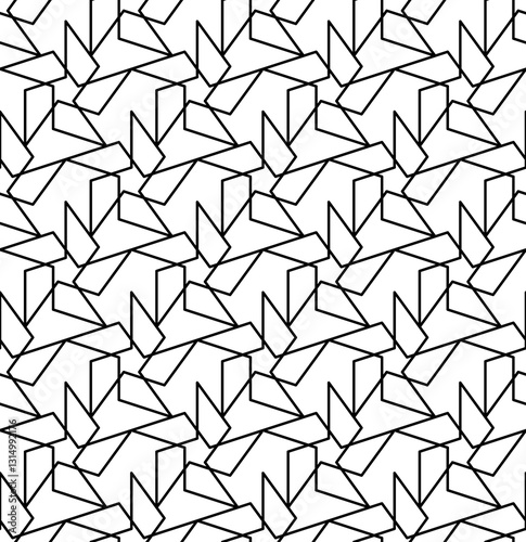 Seamless girih pattern. Girih 6. Traditional Islamic Design. Mosque decoration element. Seamless geometric pattern. Seamless islamic pattern. Background vector illustration. Morocco seamless vector pa