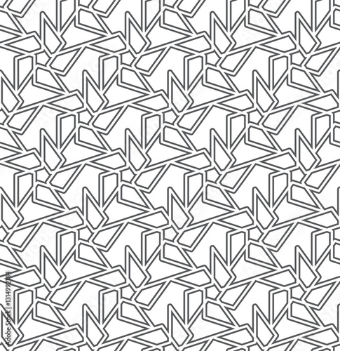 Seamless girih pattern. Girih 6. Traditional Islamic Design. Mosque decoration element. Seamless geometric pattern. Seamless islamic pattern. Background vector illustration. Morocco seamless vector pa