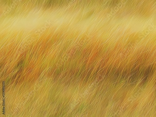 Seamless Pattern - Abstract fields of amber grass blowing gently in the summer wind.