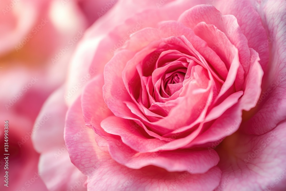 Intricate Details of Vibrant Pink Cabbage Rose Blossoms in a Sunlit Ornamental Garden Intricate Details of Vibrant Pink Cabbage Rose Blossoms in a Sunlit Ornamental Garden