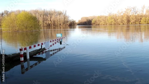 Koros river mouth in the Tisza river at Csongrad city photo