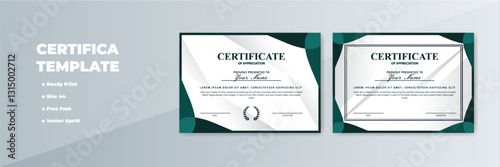 Modern certificate templates design, A4 size, ready print