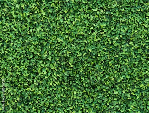Wallpaper Mural Seamless Pattern - Lush Greenery: Dense wall of petite, vibrant leaves creating a seamless texture. Torontodigital.ca