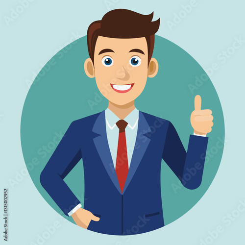 A businessman giving Thumps up 