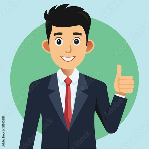 A businessman giving Thumps up 