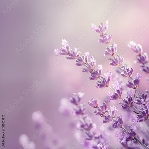 lavender flowers on white background
