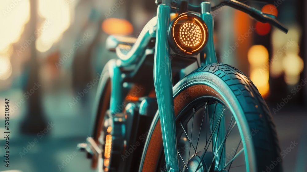 Fototapeta premium Ebike Ebikes are a sustainable mode of transport in urban environments.