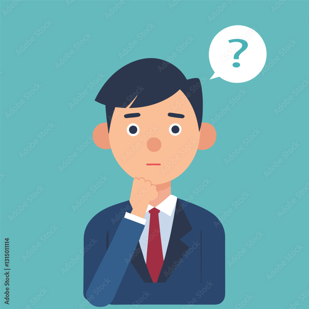 a business man is a simple and minimalist thinking and vector design a business man is a simple and minimalist thinking and vector design