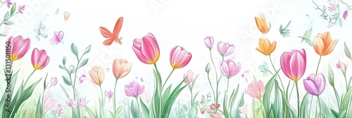 Wallpaper Mural Beautiful tulip flower in Spring. Torontodigital.ca
