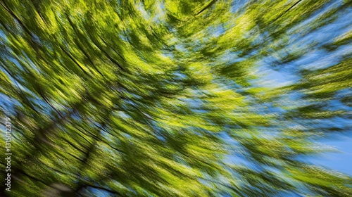 Wallpaper Mural Dynamic greenery in motion forest nature photography bright sky low angle vibrant life Torontodigital.ca