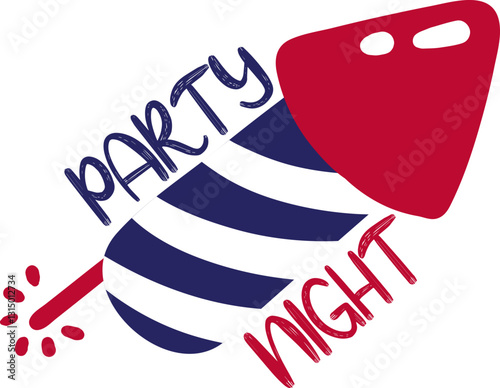 Party Night American Independence Day Celebration