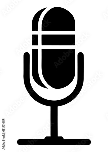 microphone icon silhouette collection. trendy and modern vector. silhouette design for app, web, poster.Microphone on white background.
