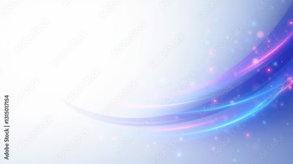Abstract Swirling Light Trails on a Soft Background with Glowing Particles Abstract Swirling Light Trails on a Soft Background with Glowing Particles