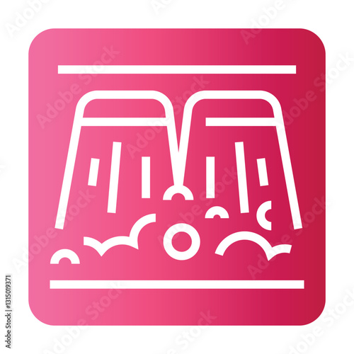 water reservoir black line icon for digital and print projects.  Minimal clean icons for apps and websites.