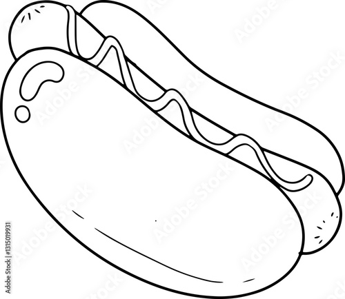 hotdog outline