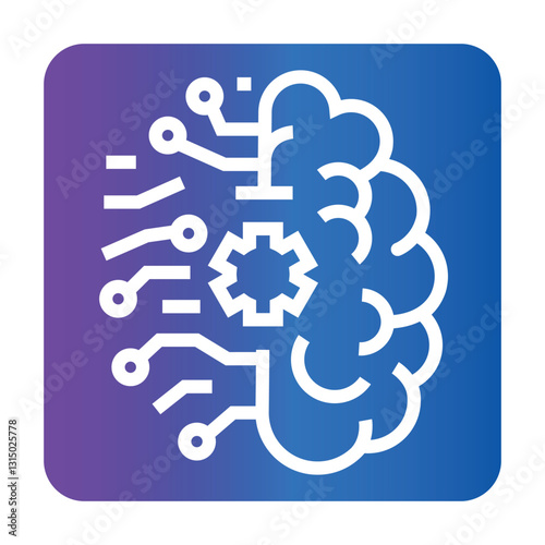 Deep Learning color line icon.Minimal clean icon for apps and websites.