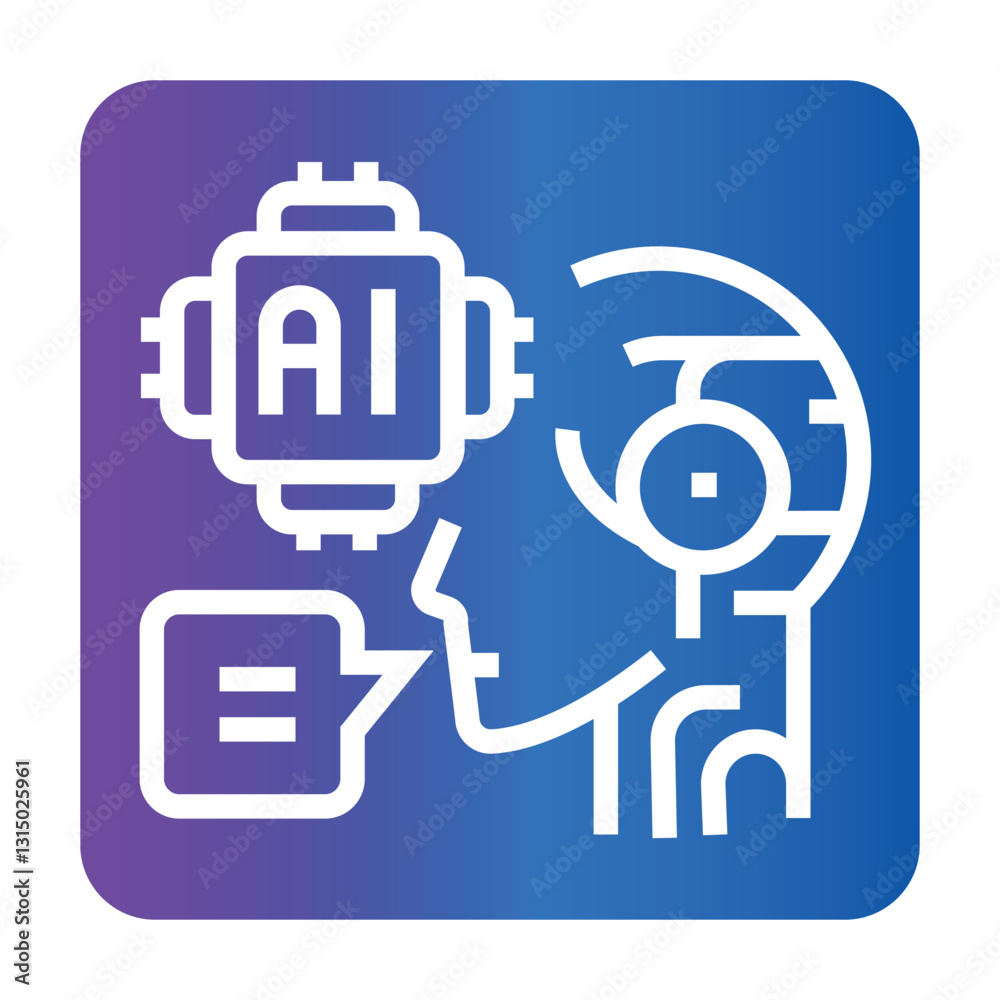 AI Agents color line icon.Minimal clean icon for apps and websites AI Agents color line icon.Minimal clean icon for apps and websites