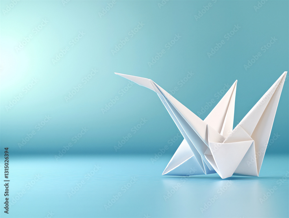 Naklejka premium elegant origami crane art
