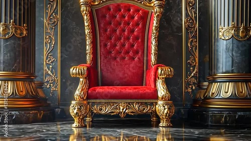 Magnificent Royal Throne in a Palace Setting