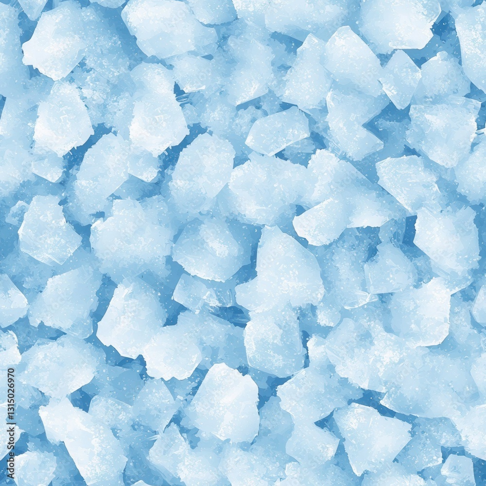 Seamless Ice Crystal Pattern for Background or Wallpaper Design Seamless Ice Crystal Pattern for Background or Wallpaper Design