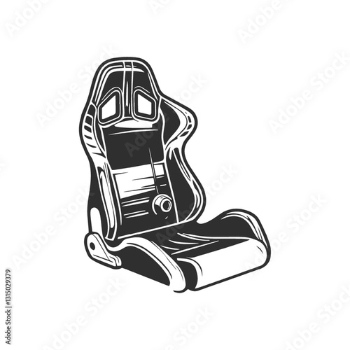 Isolated Car Seat design illustration