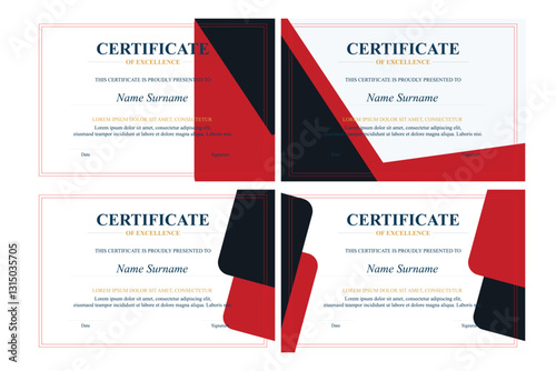 Red-black certificate of excellence template