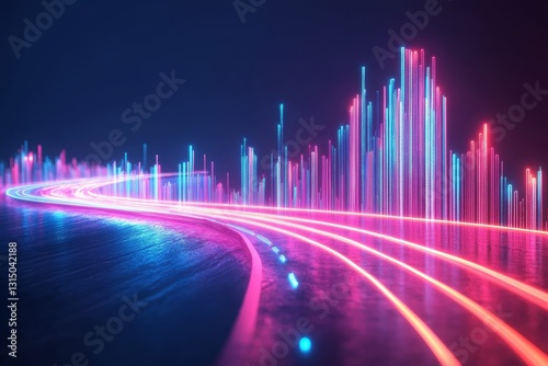 Explore the Futuristic Neon Landscape of Vibrant Digital Cityscapes