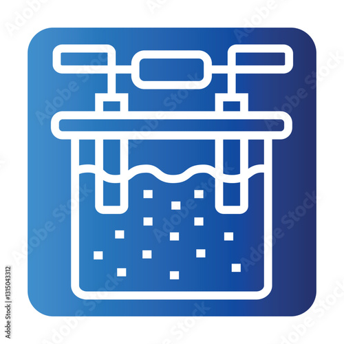 electrolysis color line icon for digital and print projects.  Minimal clean icons for apps and websites.