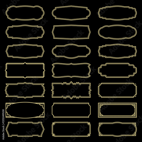 A set of simple vintage style frames