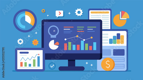 The data analytics dashboard is a gamechanger for businesses offering a realtime allinone solution for monitoring analyzing and optimizing data ultimately driving growth and. Vector illustration