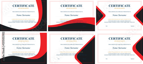 Six red-black certificate templates