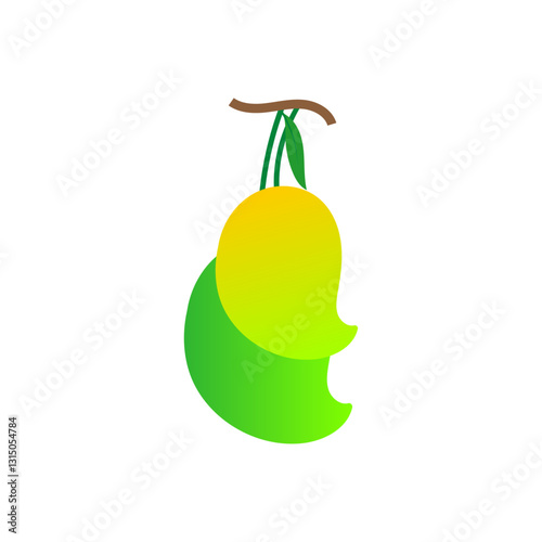 Raw and ripe juicy mangoes.