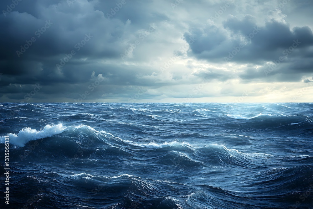 A dramatic seascape with turbulent waves and overcast skies, evoking a sense of nature's power. A dramatic seascape with turbulent waves and overcast skies, evoking a sense of nature's power.
