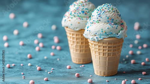 Ice cream image for digital projects, food photography for websites photo