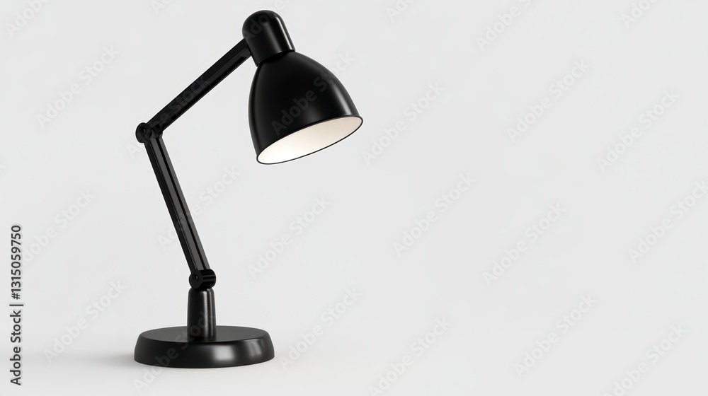 Black Desk Lamp on White Background Black Desk Lamp on White Background