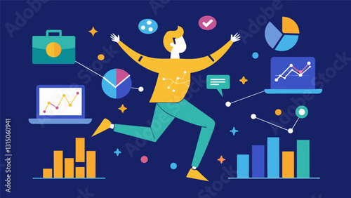 The intricate dance of algorithms on the financial market is a symphony of data analysis risk management and investment strategy.. Vector illustration