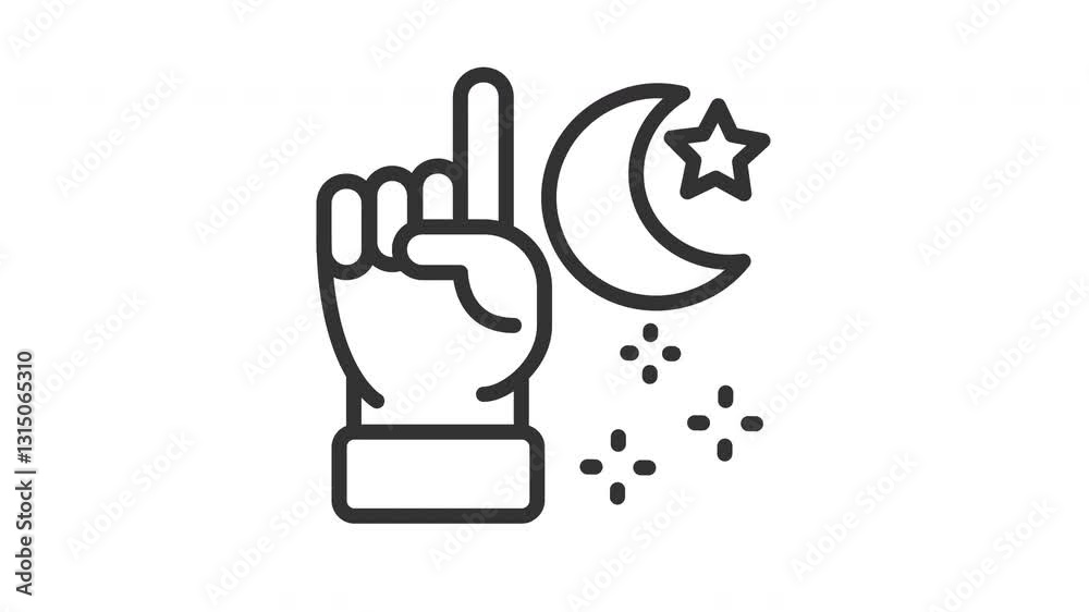 Animated tauhid with hand and islamic sign symbol. Suitable for hajj, ramadan, muslim, ramadan, islam, mubarak, kareem, religion, celebration, fasting, culture, religious, moslem and eid mubarak Animated tauhid with hand and islamic sign symbol. Suitable for hajj, ramadan, muslim, ramadan, islam, mubarak, kareem, religion, celebration, fasting, culture, religious, moslem and eid mubarak