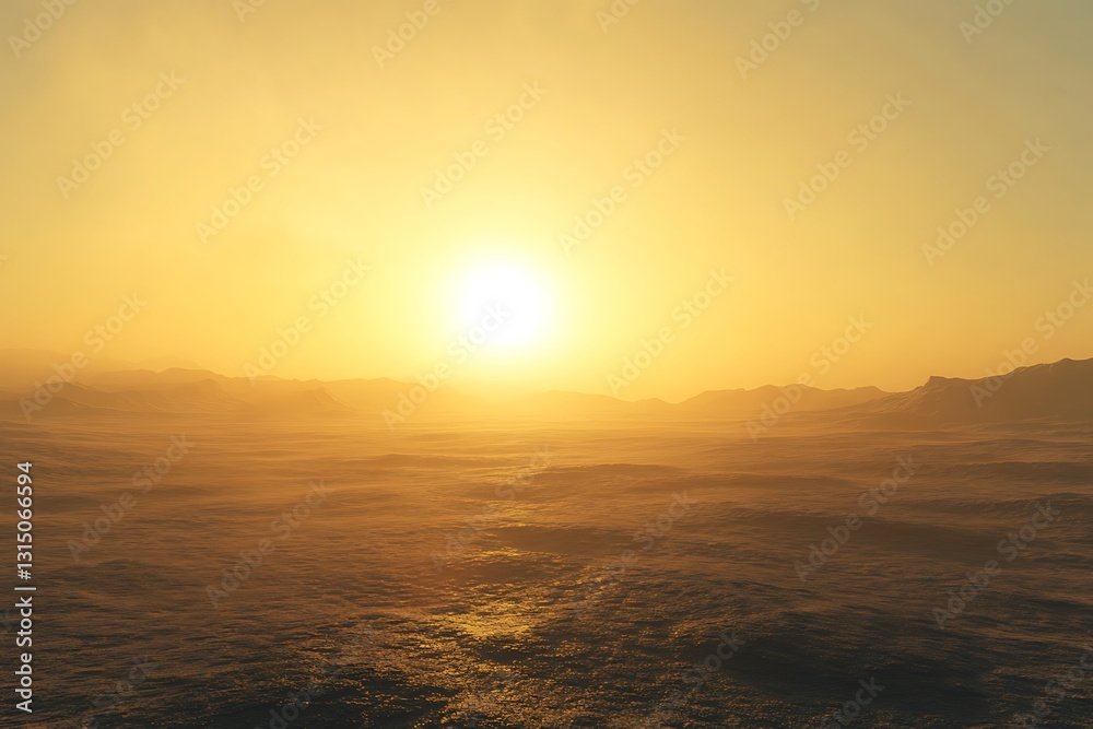 A serene sunset over a vast landscape, evoking tranquility and natural beauty. A serene sunset over a vast landscape, evoking tranquility and natural beauty.